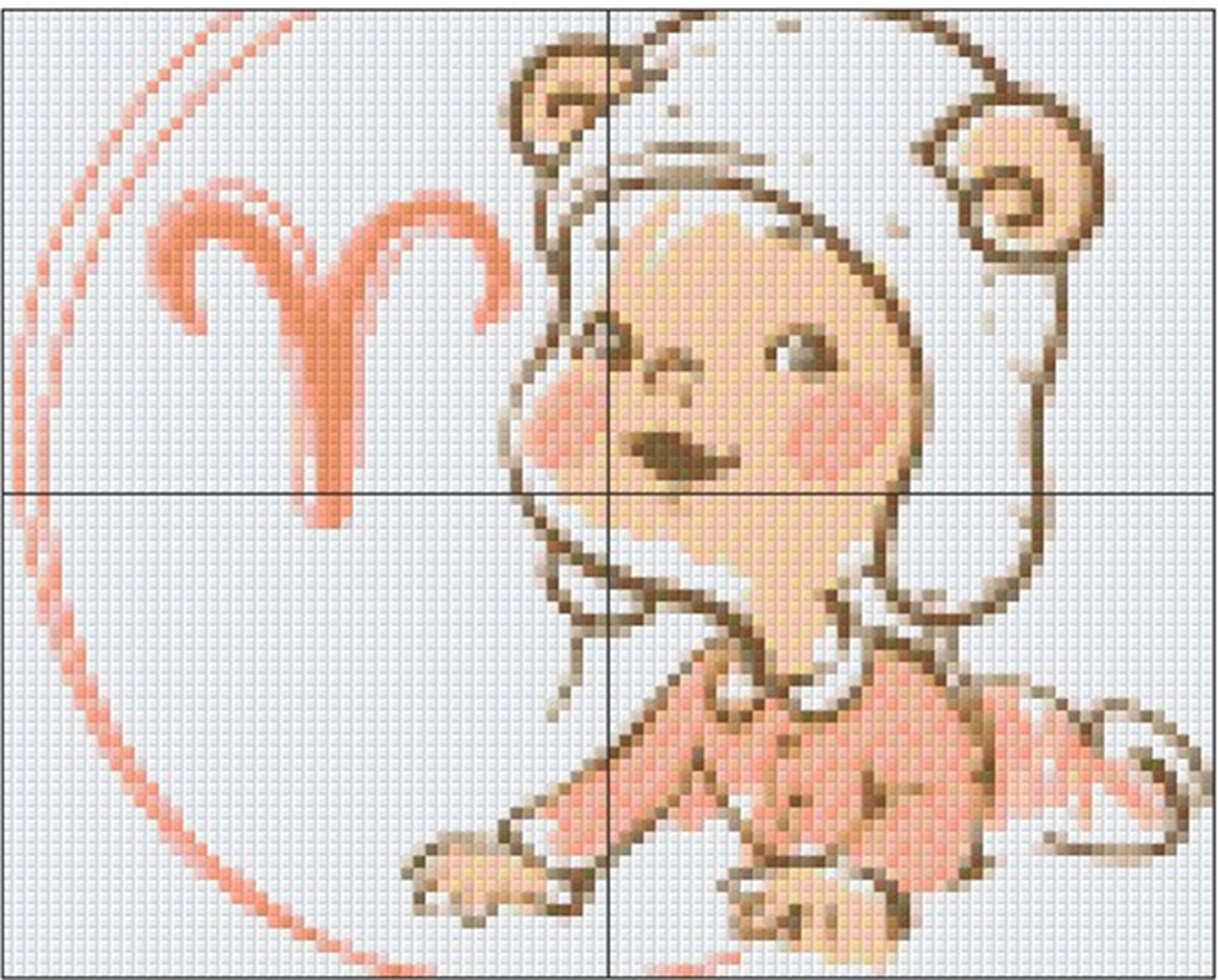 PIXELHOBBY BABYHOROSCOOPRAM - 4PLATEN - 80MATJES