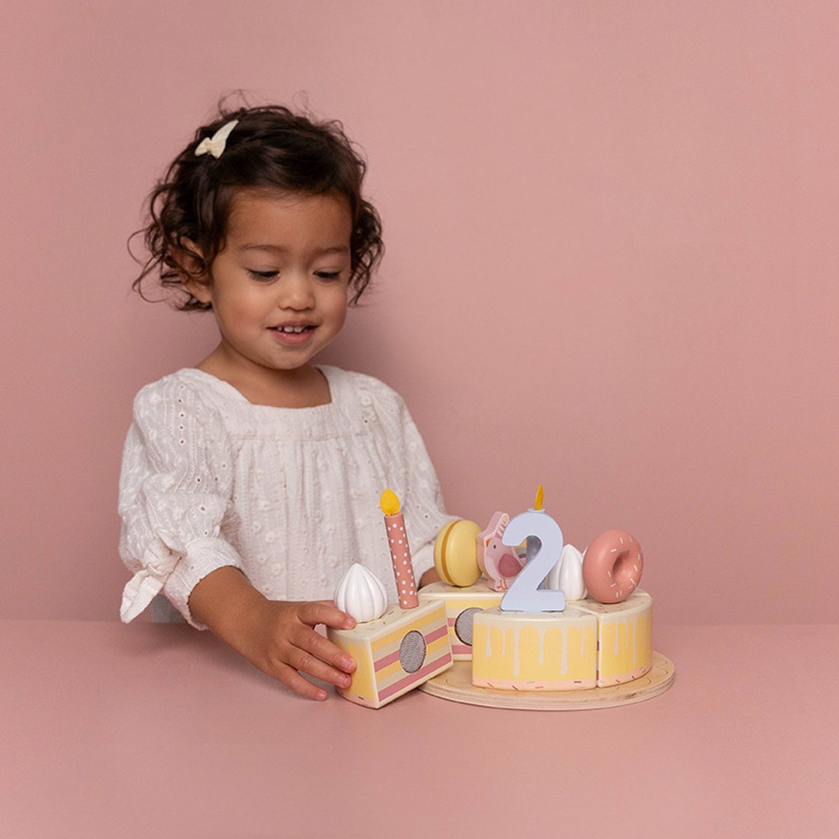 Little Dutch Houten verjaardagstaartje Pink FSC — afbeelding 2