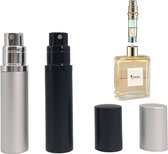 Fritzline® Set de 2 flacons de parfum rechargeables de Luxe - flacon de parfum rechargeable - flacons atomiseurs vides - flacon de voyage - mini atomiseur de parfum - argent noir