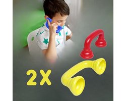 foto van 2 x Leren lezen fluister Telefoon - hulpmiddel leren lezen 1x Rood 1x Geel - hulpmiddel leren lezen