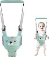 Assistant de marche pour bébé, ceinture bébé Liesun, premiers pas, planche de marche de sécurité pour bébé Support portable, aidez-le avec ceinture de protection de marche (vert)