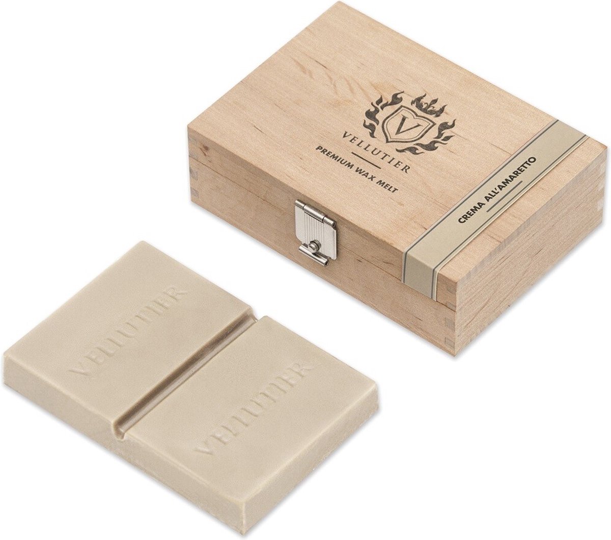 Goedkoopste HomeBound by KY | Wooden Box Wax Melt | Crema All’Amaretto | aromatisch en zoet