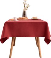 LUTCHOS Tafelkleed - Tafelzeil - Luxe Tafellaken - Waterafstotend - Uitwasbaar - Polyester - Rood - 140x180 cm