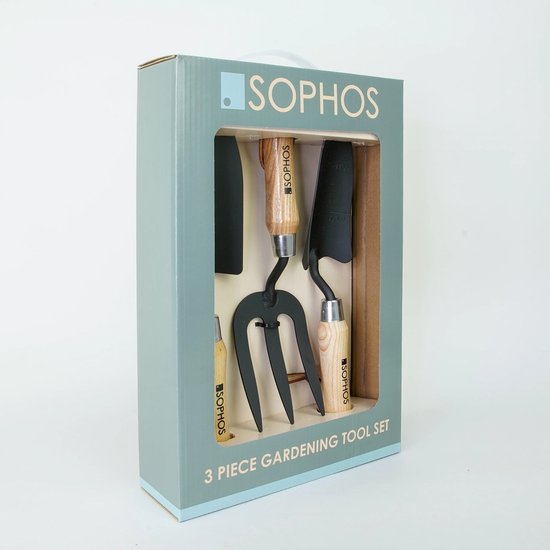 Sophos Lifestyle 3delige Tuingereedschap set van gehard en gecoat staal. van Sophos Lifestyle — afbeelding 2