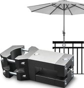 Stabiele parasolhouder – parasolstandaard voor vierkante balustrades – veilige parasolbevestiging zonder boren