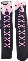 BamBella® - Erotische kousen dames - Sexy sokken roze zwart