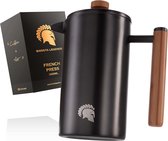 French Press Roestvrijstalen thermokoffiepers (600 ml) – koffiemaker dubbelwandig voor langer verse filterkoffie – ook geschikt als koffiemaker op de camping