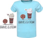 T-shirt Glo-story biscuits turquoise & crème 152