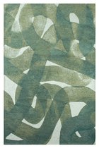 Modern verweven tapijt met organisch en vloeiend design in groen - 200 x 280 cm