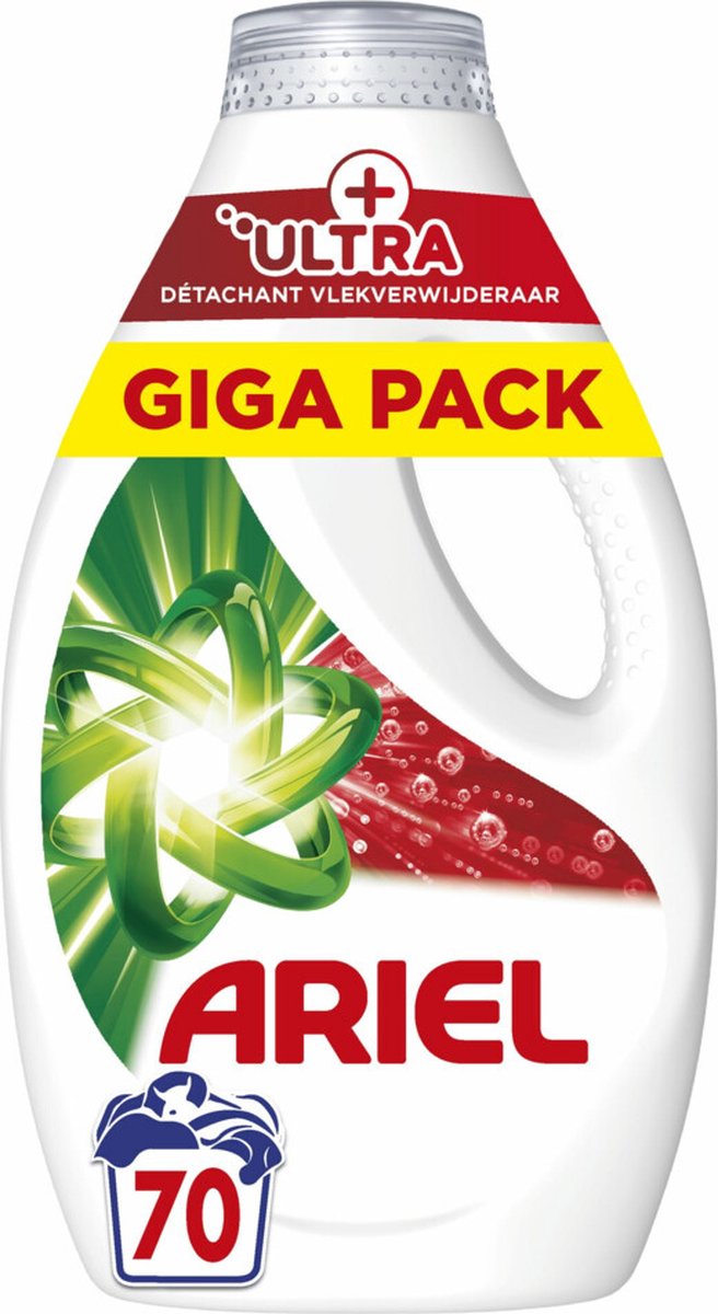 Goedkoopste 4x Ariel Vloeibaar Wasmiddel Ultra Vlekverwijderaar 70 Wasbeurten 3150 ml