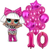 LOL ballon set - 68x86cm - Folie Ballon - L.O.L. Suprise - Themafeest - 10 jaar - Verjaardag - Ballonnen - Versiering - Helium ballon