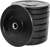 PH Fitness Bumper Plates 30KG Voordeelset - Olympische Halterschijven van Rubber - 50 mm - Zwart