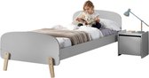Vipack Bed Kiddy inclusief nachtkast - 90 x 200 cm - grijs
