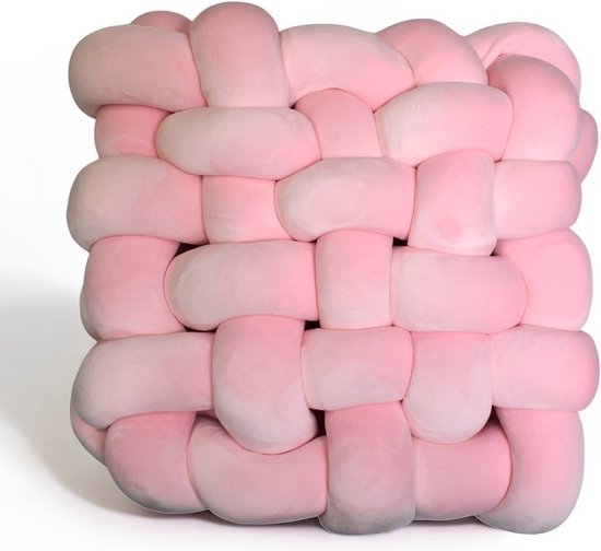 Glow Thuis - Sierkussen - Roze - Fluweel- handgemaakte fluwelen kussens - 30x30 cm