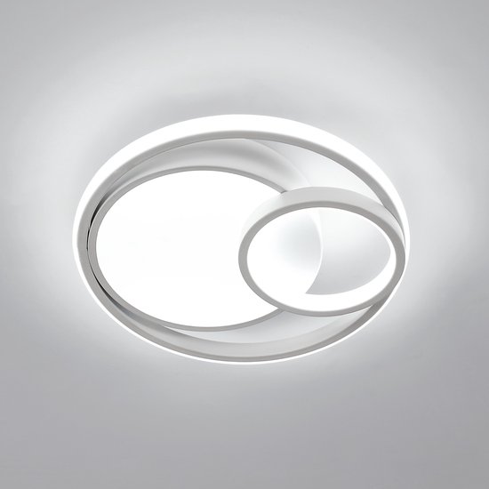 Delaveek-Ronde LED Aluminium Plafondlamp -Wit-36W -32.5*32.5*7CM- Wit licht