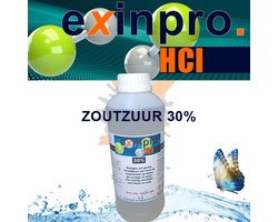 exinpro®Zoutzuur 30% | 1L | HCl | Voor het verwijderen van cementsluier en opfrissen van gevels | Etsen van beton en staal