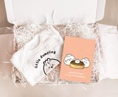 RomperKraam cadeau - babyshower - Little Dumpling - met kaart - brievenbuscadeau