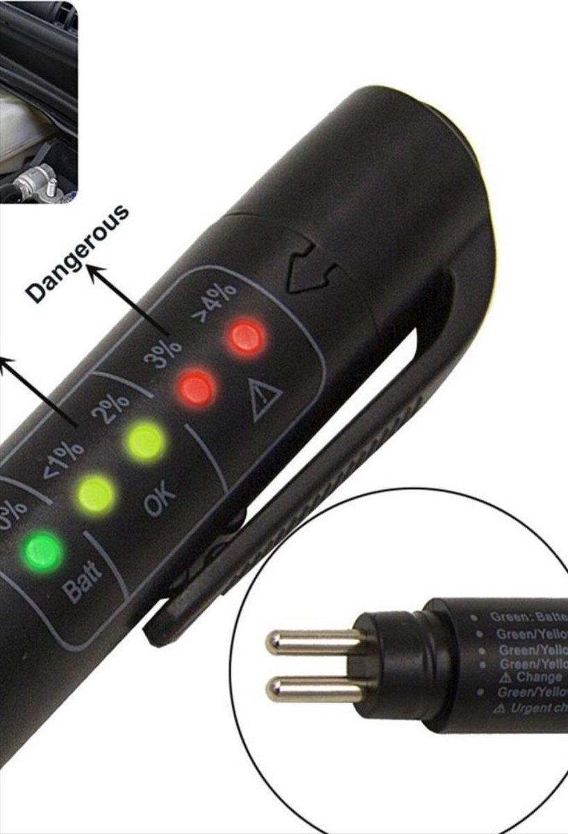 *** Remvloeistof Tester - Gebruik de nauwkeurige remvloeistof tester pen! - Auto Motor - Auto accessoire - LED indicator - Universeel - Rem vloeistof testen - van Heble® ***