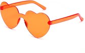 T.O.M.- Bril Hart -Oranje- Hartjes bril- Koningsdag bril- Carnaval bril- Festival bril- Zonnebril- Kings day-Unisex bril- Grappige bril