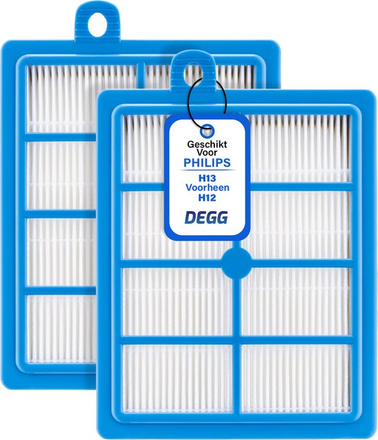 DEGG® - Hepa H13 Filter - Geschikt voor Philips, AEG en Electrolux - Stofzuiger Onderdelen - Vervangt FC8031 - H13 (voorheen H12) - Standaard Filter geschikt voor Philips, AEG en Electrolux - Premium Kwaliteit - 2 STUK(S)