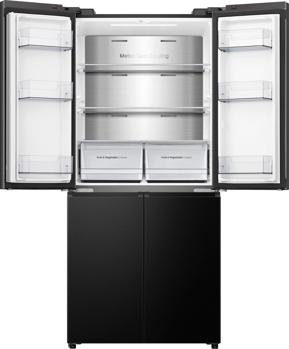Hisense RQ5P470SAFE - Cross-door koel-vriescombinatie - My Fresh Choice - Metal-Tech Cooling - Dual-Tech Cooling - Inhoud 483 Liter - Zwart — afbeelding 7