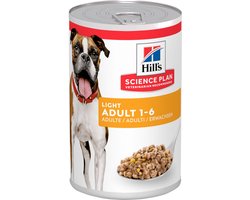 Hill's Science Plan Light Adult Natvoer Hond 12 x 370 gr