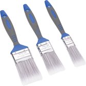 FX Tools Pinceaux de peinture - lot de 3 pièces - plat - manche en plastique - 25/38/50 mm de large - peinture