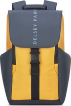 Delsey Securflap Sac à dos pour ordinateur portable - Antivol - 1 compartiment - 15 pouces - Yellow