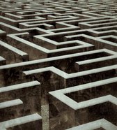 Fotobehang - Labyrinth 225x250cm - Vliesbehang