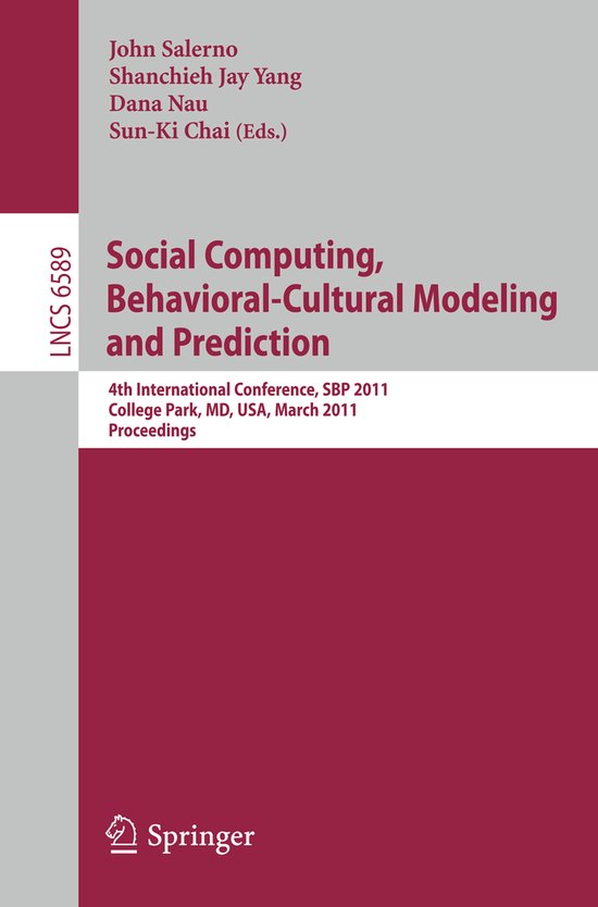 Social Computing, Behavioral-Cultural Modeling and Predictio ... - cover