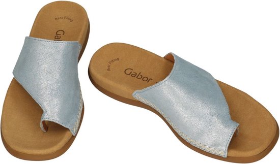 Gabor -Dames - aquamarijn - slippers & muiltjes - maat 38