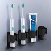 Tandenborstelhouder houder voor elektrische tandenborstel, 304 roestvrij staal, wandmonteerbare zelfklevende opbergstandaard voor elektrische tandenborstel, tandpasta, gezichtsreiniger