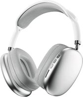 Casamix P9 pro max- Ruisonderdrukkende Bass- Headset - Bluetooth koptelefoon - Wit en zilver - Over ear - Draadloos