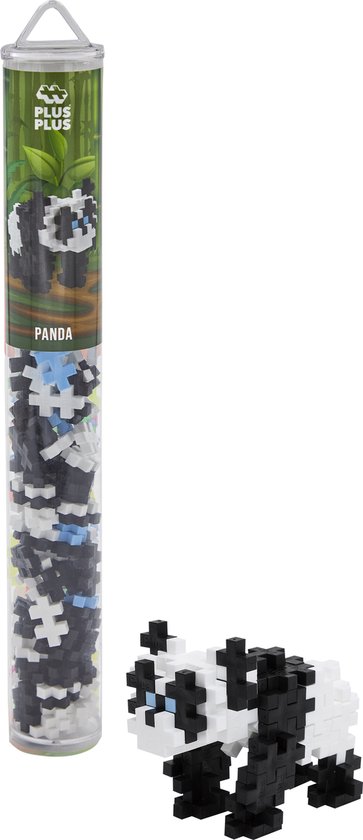 Plus-Plus - Panda Tube - Constructiespeelgoed - Set Met Bouwstenen - 100 Delige Bouwset - Bouwspeelgoed - Vanaf 3 Jaar