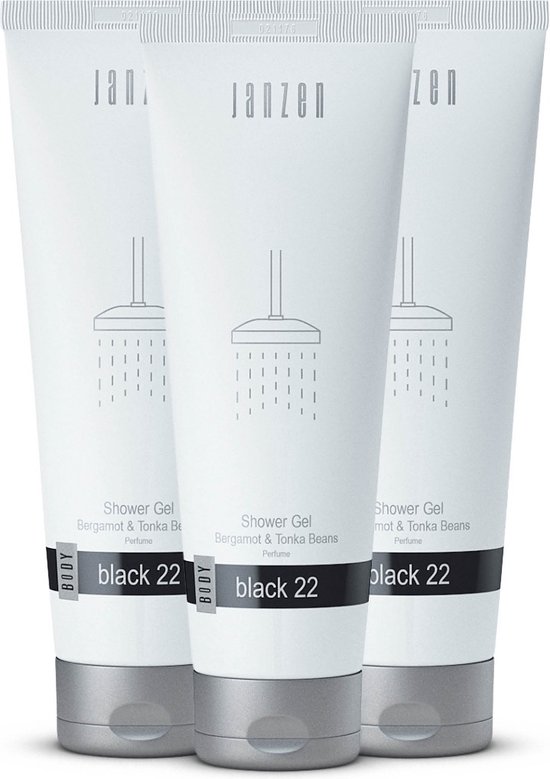 JANZEN Shower Gel Black 22 3-pack