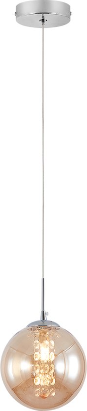 Hanglamp Voor Eetkamer, Slaapkamer, Woonkamer - Glass Serie - Bollamp 1xG9 - lichts excl. lichtbron - GOUDEN KLEUR