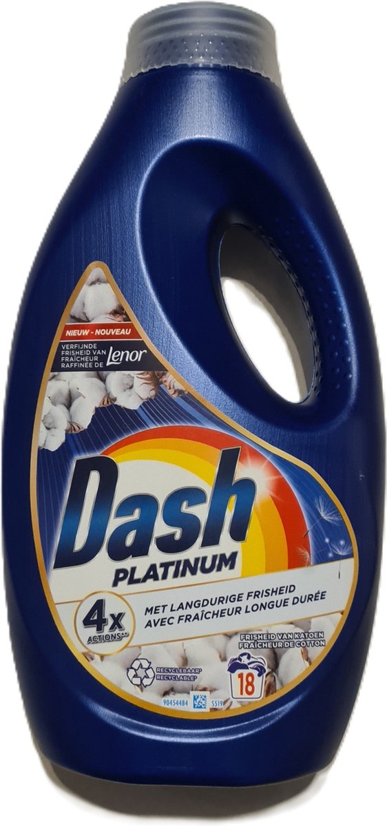 Goedkoopste Dash Vloeibaar Wasmiddel Platinum Frisheid van Katoen - 810 ml (18 wasbeurten