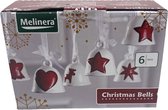 Melinera Decoratieve kerstbellen - 6 stuks