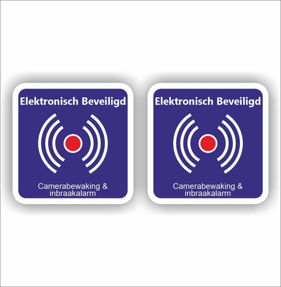Elektronische beveiligd inbraakalarm stickers