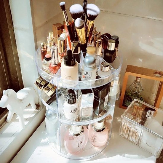Cosmetica-organizer, 360 graden draaibaar, multifunctionele make-up ...