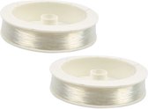 2x Nylon hobby draad transparant 0,4 mm x 100 meter - Nylondraad - Hobby/knutsel materiaal