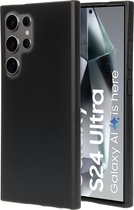 Mobiparts hoesje geschikt voor Samsung Galaxy S24 Ultra - Zacht TPU - Schokabsorberend TPU - Grip Coating - Zwart