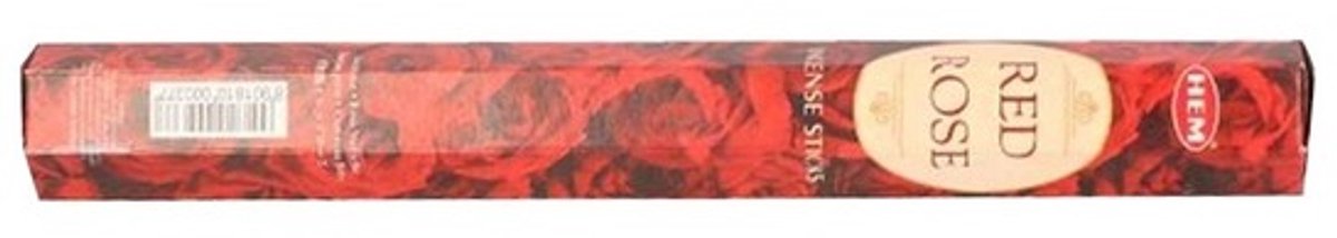 Hem Wierook stokjes - Red Rose - Rozen bloemen geur - 1x pakje met 20 stokjes - Yoga/meditatie