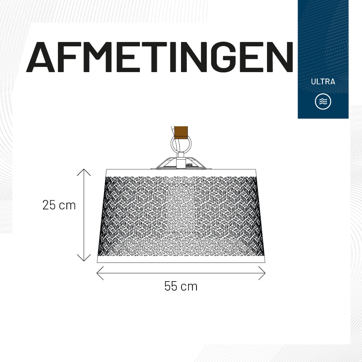 Sunred Moderna Artix Ultra 2000 W - Chauffage de terrasse suspendu - Noir