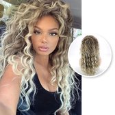 Luxe Krullen Pruik Dames - Pruiken - Haarstuk Met Net - Haarstukje - Hairextensions - Krul Haar - Haren Vrouwen - Blond