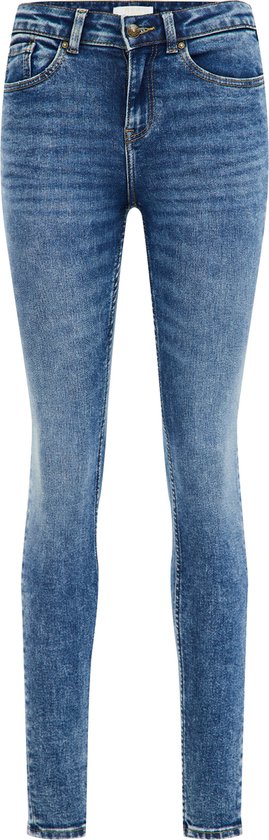 WE Fashion Dames mid rise superskinny jeans met superstrech