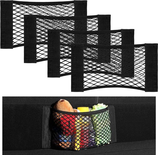 Lot De 3 Sacs En Filet Pour Coffre De Voiture, Organiseur De