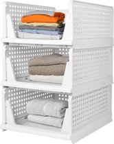 ZONEKIZ Opbergmeubel voor kinderen, boekenkast, 6 vakken, 3 kubussen, stoffen manden met dierenmotief, voor speelkamer, kinderkamer, 62 x 30 x 91,5 cm, wit