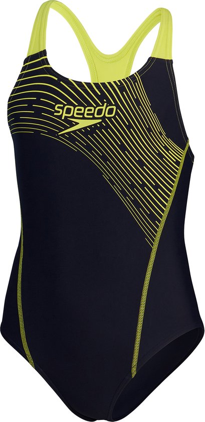 Speedo Medley Logo Medalist Marine/Geel Sportbadpak - Maat 176