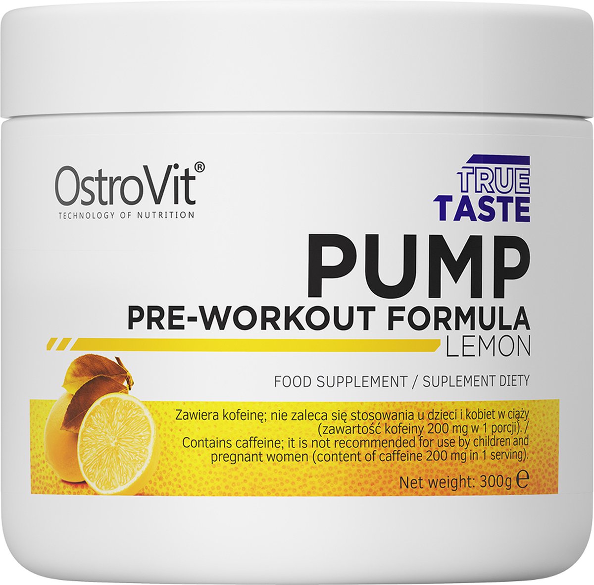 Goedkoopste Pre-Workout - Pump Pre Workout - 300g - OstroVit - 300 g - Citroen
